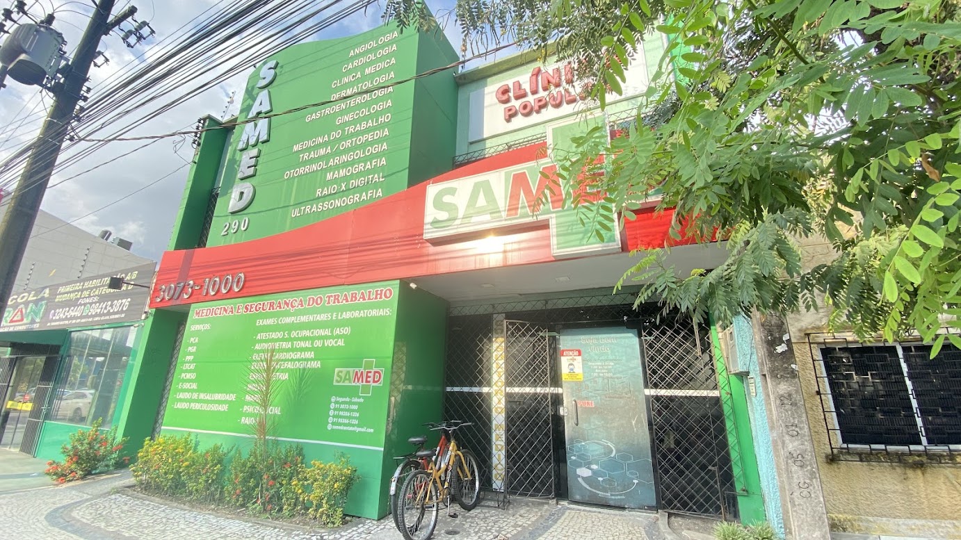 Fachada da SAMED Castanheira em Belém